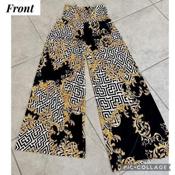 Black, Gold & White “Versace Like” Print - Picture 3 of 5